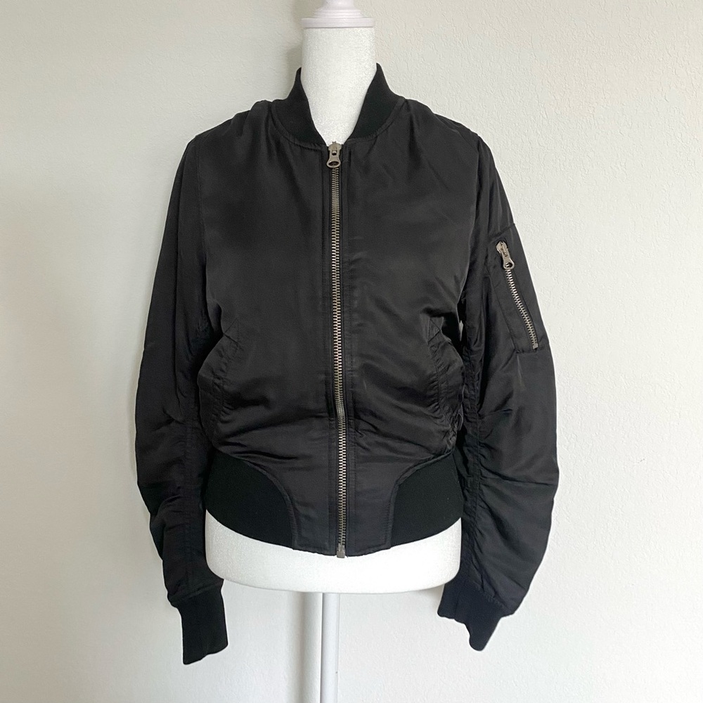 Women's Black Bomber Jacket